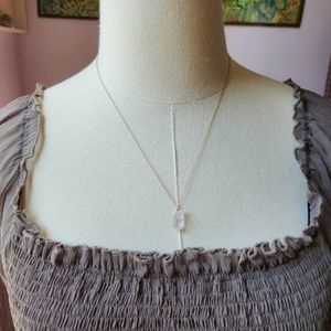 Angel Aura Crystal Gold Necklace 925 Stamp